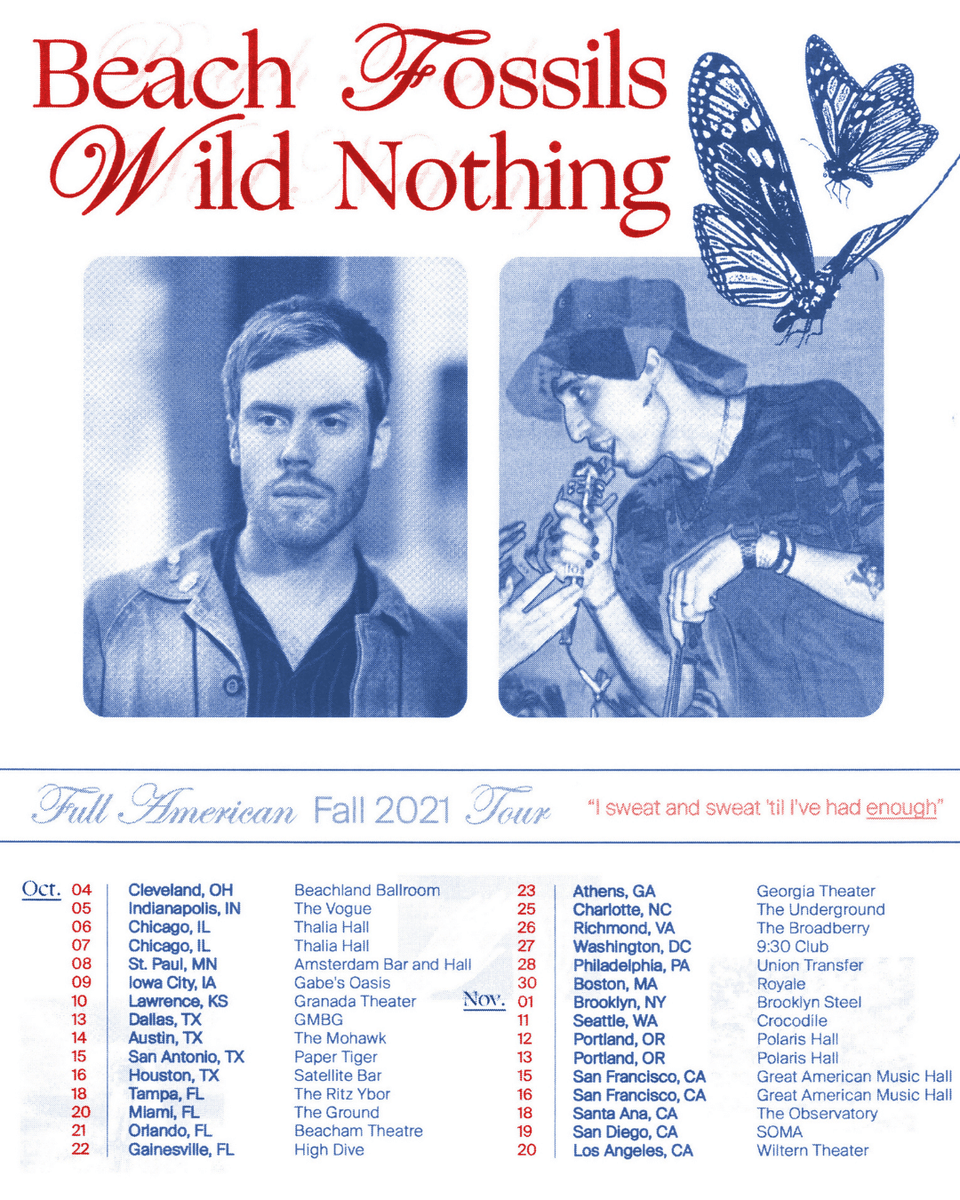 Beach Fossils x Wild Nothing Tour Rescheduled! Records