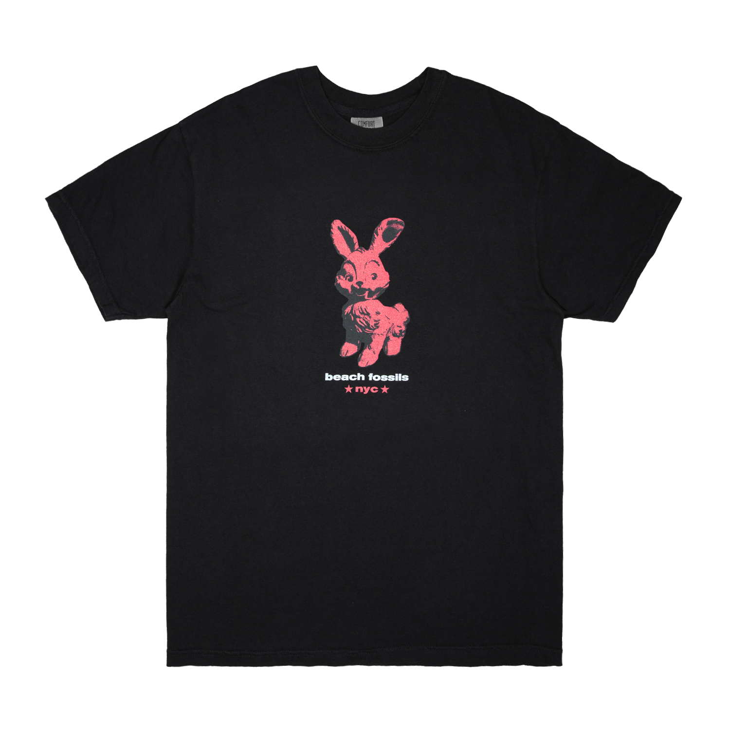 Beach Fossils Black and Red Bunny Tee