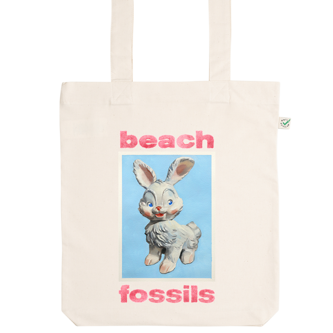 Beach Fossils Bunny Tote Bag