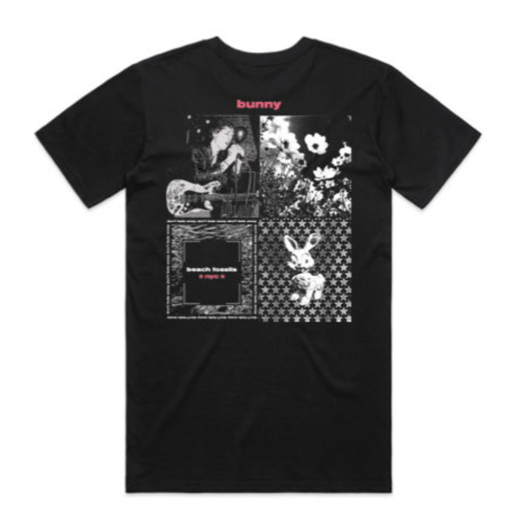 Beach Fossils Black and Red Bunny Tee